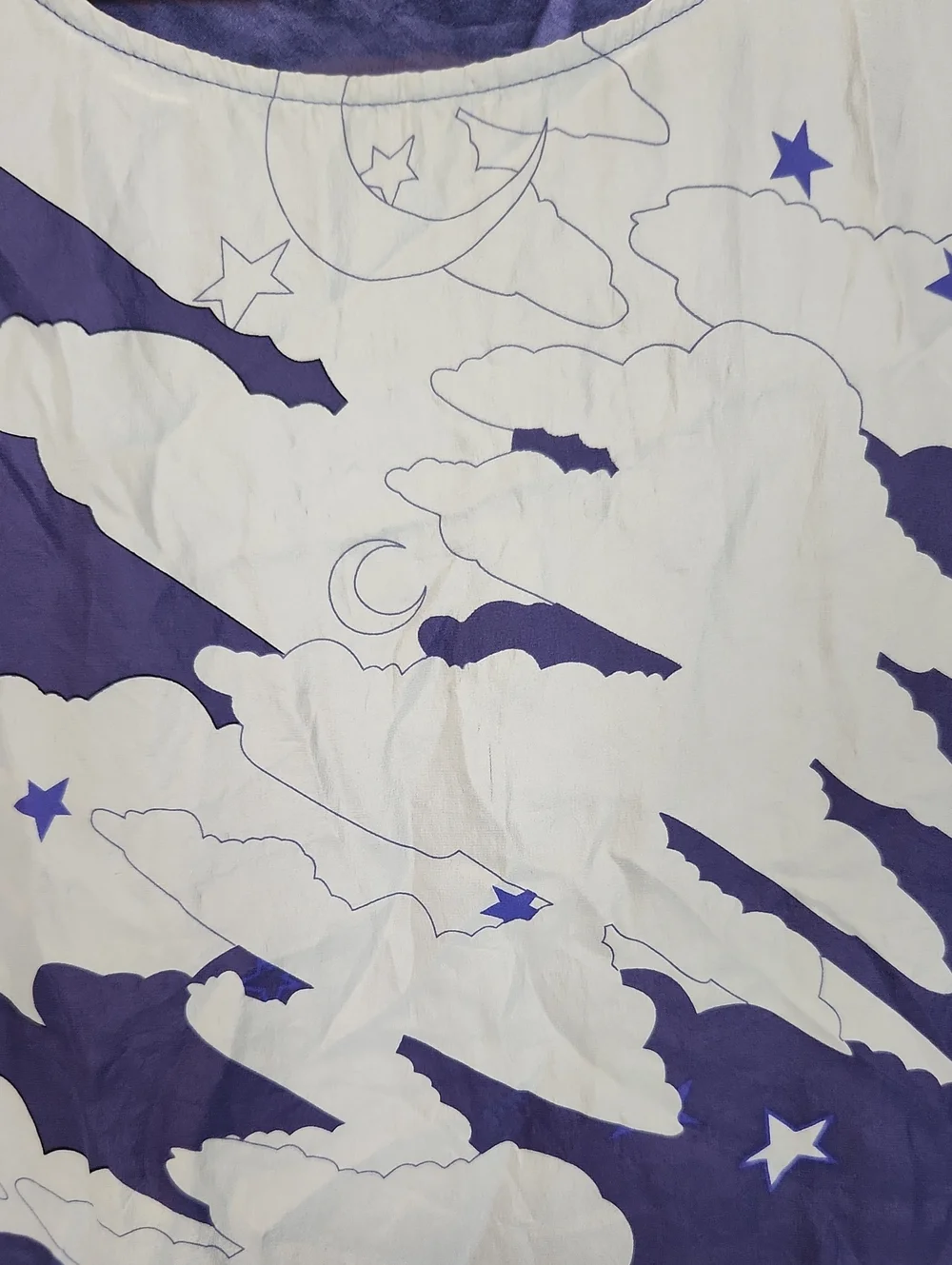 Cabi Stargazer Purple Blue 100% Silk Top Size Small